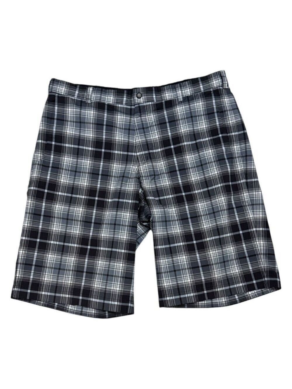 NIKE GOLF DRI-FIT Tour Plaid Summer Business Casual Outdoor Shorts Mens Large
